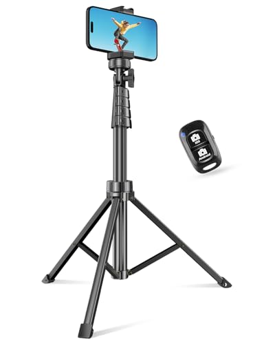 Sensyne Phone Tripod & Selfie Stick, Extendable Cell Phone Tripod Stand with Wireless Remote and Phone Holder, Compatible with iPhone Android Phone, Camera…