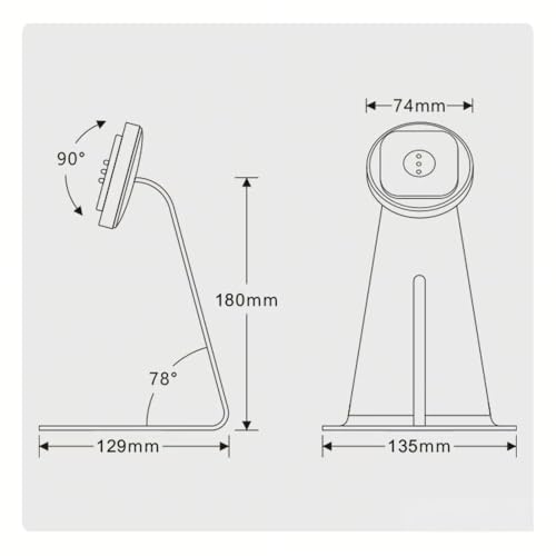 EMONITA Magnetic Charging Stand with Protective Case