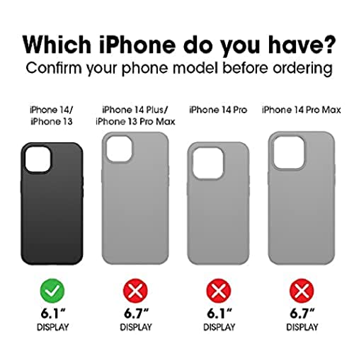 OtterBox iPhone 14 & iPhone 13 Commuter Series Case - Dont BE Blue (Blue), Slim & Tough, Pocket-Friendly, with Port Protection
