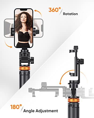 EUCOS 62" Phone Tripod, Tripod for iPhone & Selfie Stick with Remote