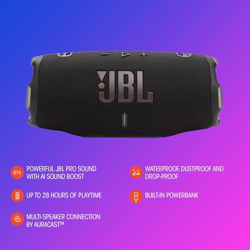 JBL Charge 6 Waterproof Bluetooth Speaker with Power Bank
