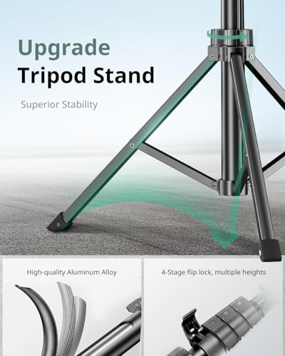 Sensyne Phone Tripod & Selfie Stick, Extendable Cell Phone Tripod Stand with Wireless Remote and Phone Holder, Compatible with iPhone Android Phone, Camera…