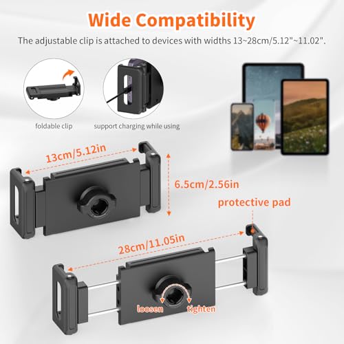 XXZU 72in Tablet Floor Stand Tripod, Aluminum Tablet Stand Holder for iPad