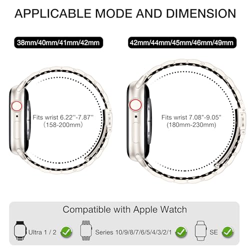 EPULY Stainless Steel Apple Watch Band for 38–49mm Models