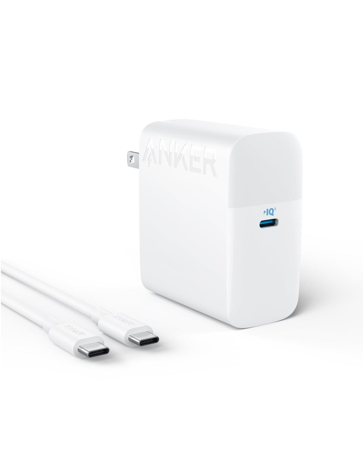 Anker Laptop Charger, Compact and Foldable 100W USB C Charger for MacBook Air, Samsung Galaxy, iPhone 17/16 Series, iPad Pro, and More(5FT USB C Cable Included)