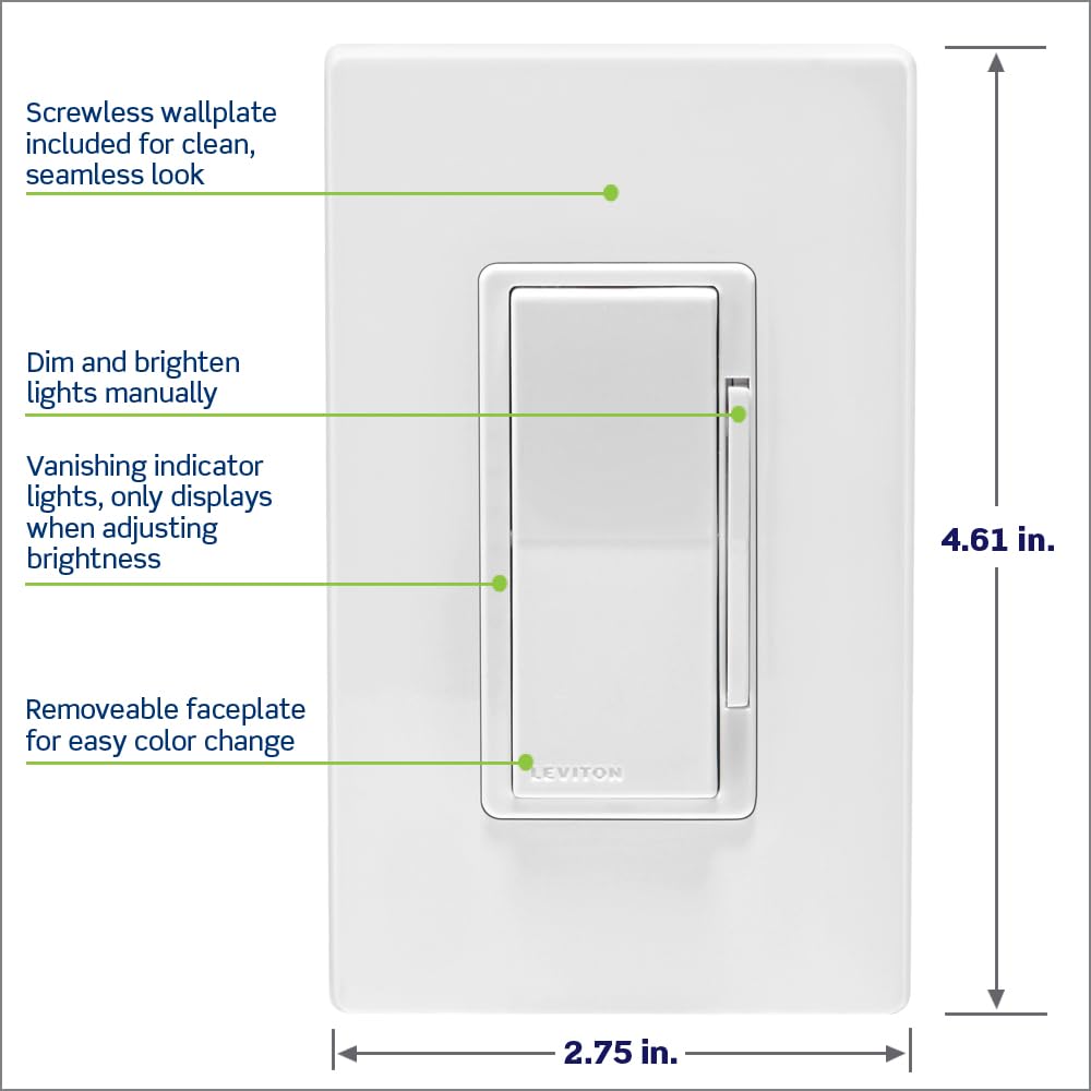 Leviton Decora 2nd Gen Wi-Fi Smart Dimmer Switch