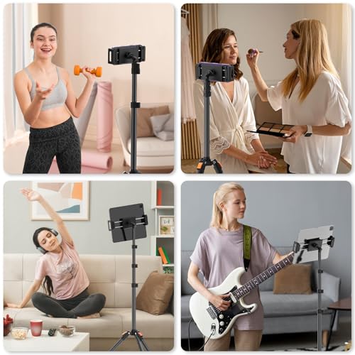 XXZU 72in Tablet Floor Stand Tripod, Aluminum Tablet Stand Holder for iPad
