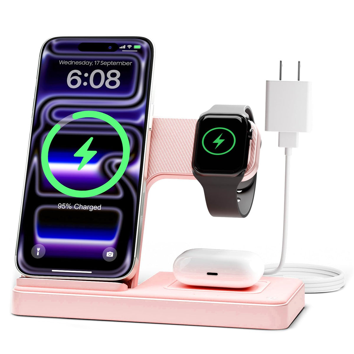 3-in-1 Wireless Charging Station for Apple Devices