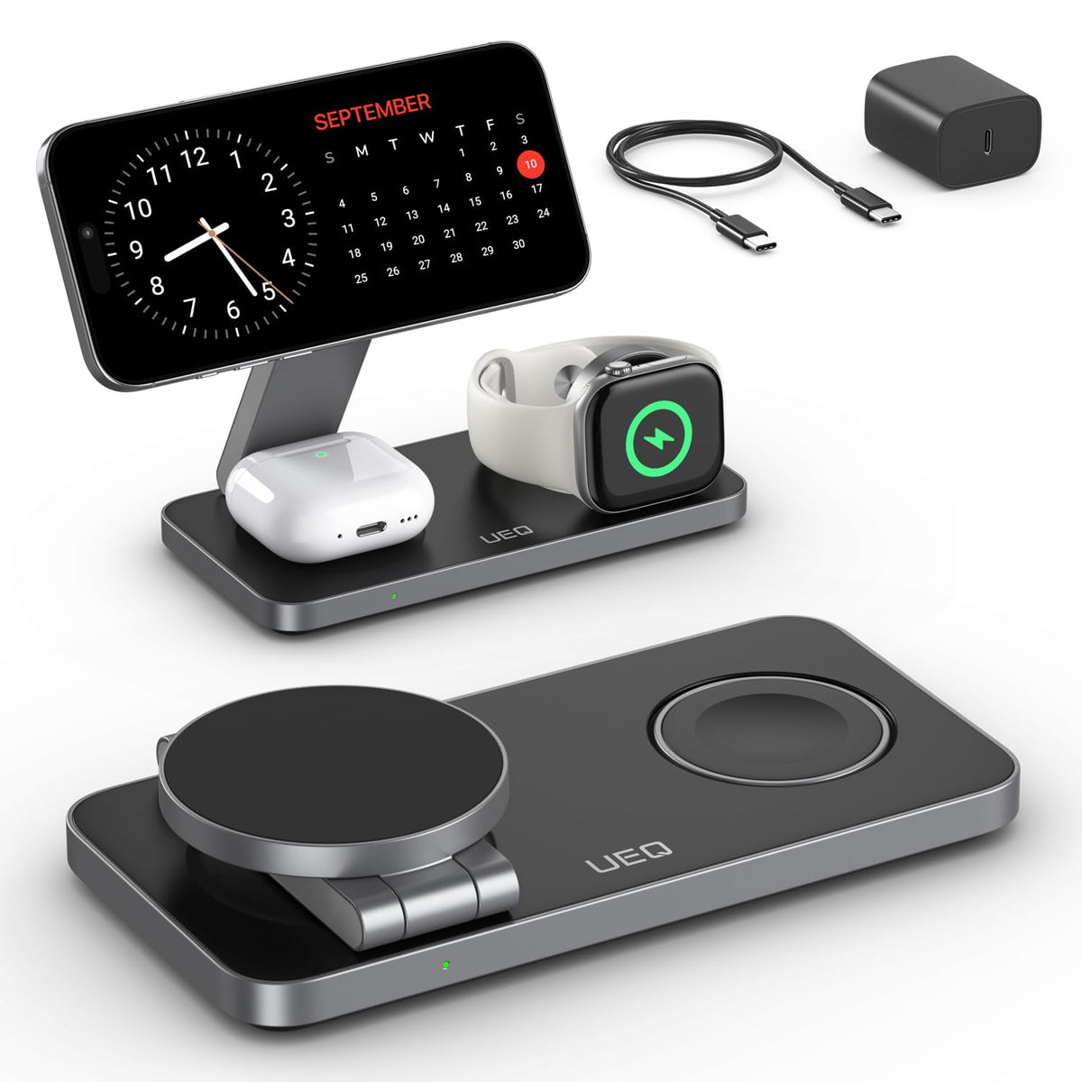 UEQ 3-in-1 Foldable MagSafe Wireless Charging Station