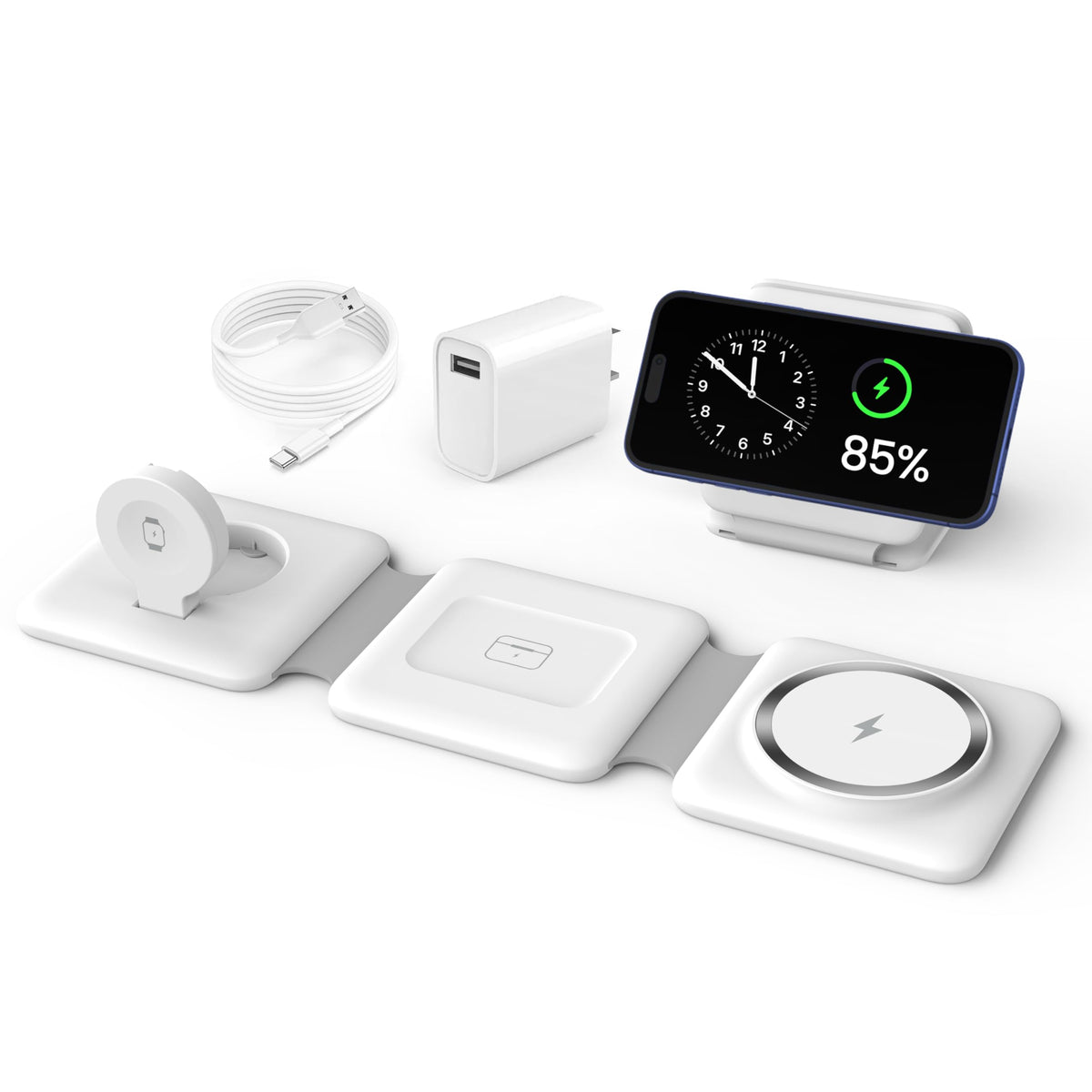 3-in-1 Foldable MagSafe Charging Station for Apple Devices
