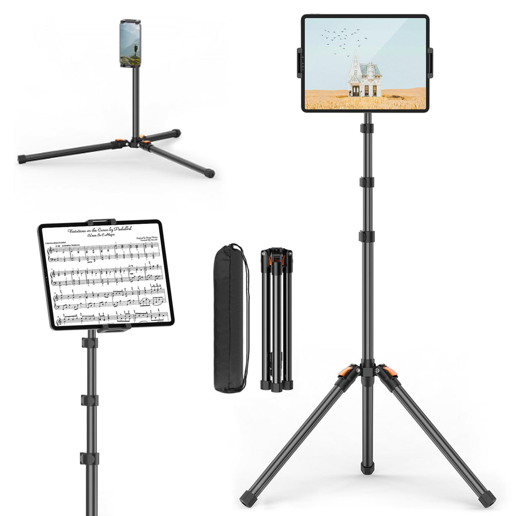 XXZU 72in Tablet Floor Stand Tripod, Aluminum Tablet Stand Holder for iPad