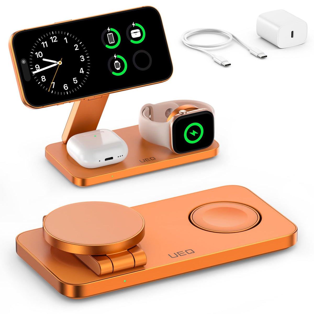 UEQ 3-in-1 Foldable MagSafe Wireless Charging Station