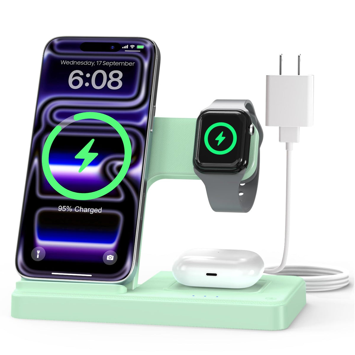 3-in-1 Wireless Charging Station for Apple Devices