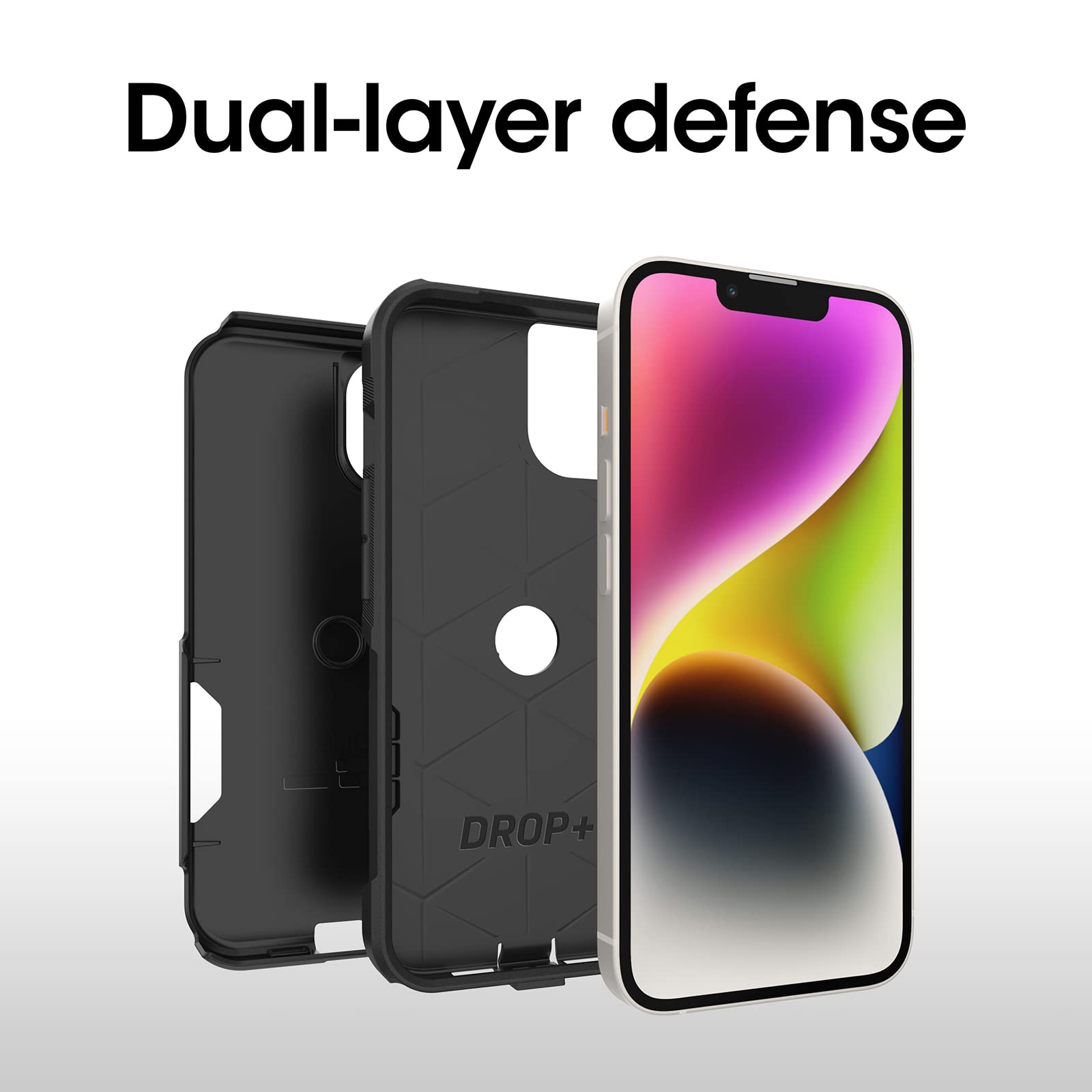 OtterBox iPhone 14 & iPhone 13 Commuter Series Case - Dont BE Blue (Blue), Slim & Tough, Pocket-Friendly, with Port Protection