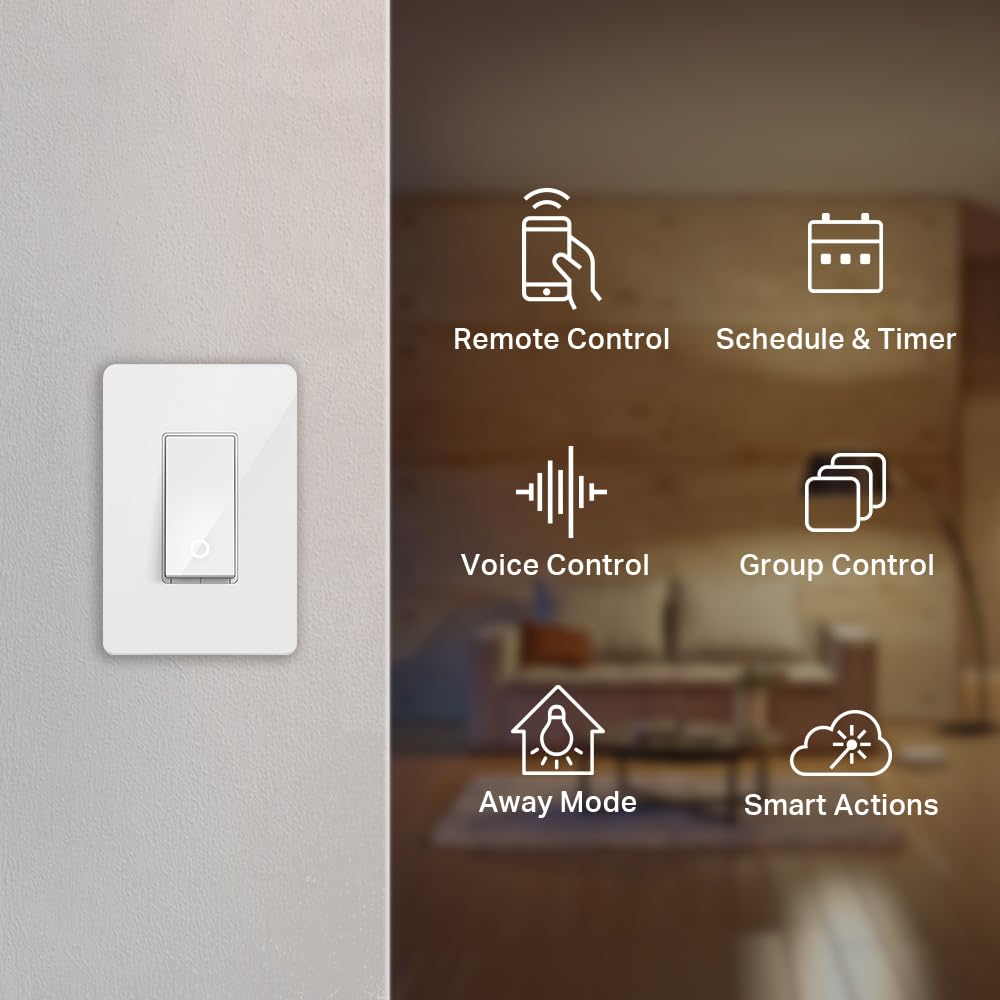TP-Link Kasa HS200 Wi-Fi Smart Light Switch, 15A
