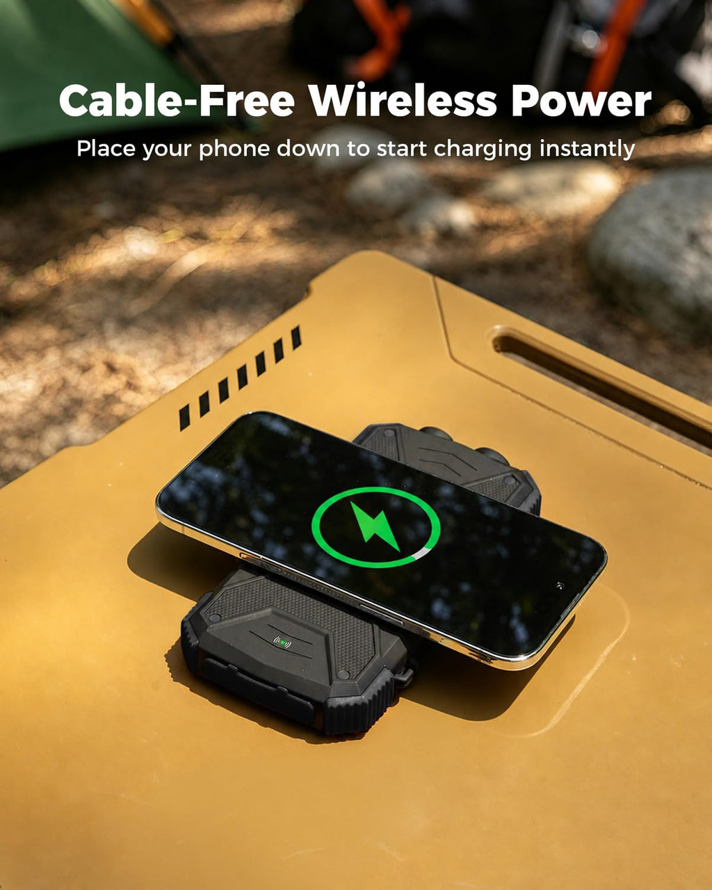 BLAVOR Solar Power Bank 10,000mAh, Portable Wireless Charger, 20W Fast Charging External Battery Pack with USB C for Cell Phones, Solar Panel Charging with Dual Flashlight for Camping