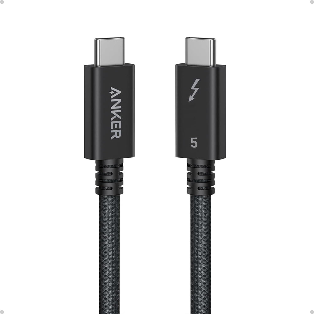 Anker Prime Thunderbolt 5 Cable, USB C to USB-C Cable, 240W Charging, 80Gbps Data Transfer, Up to 120Gbps Bandwidth, 8K/4K Displays, for iPhone 16, MacBook, and More (Thunderbolt 5-Certified)