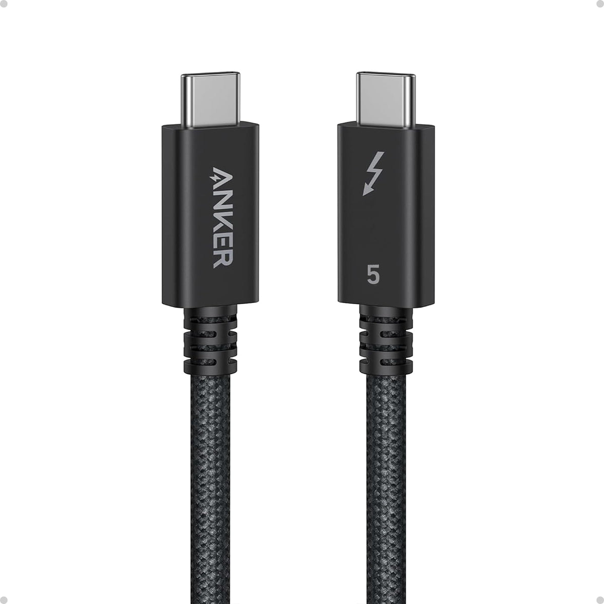 Anker Prime Thunderbolt 5 Cable, USB C to USB-C Cable, 240W Charging, 80Gbps Data Transfer, Up to 120Gbps Bandwidth, 8K/4K Displays, for iPhone 16, MacBook, and More (Thunderbolt 5-Certified)