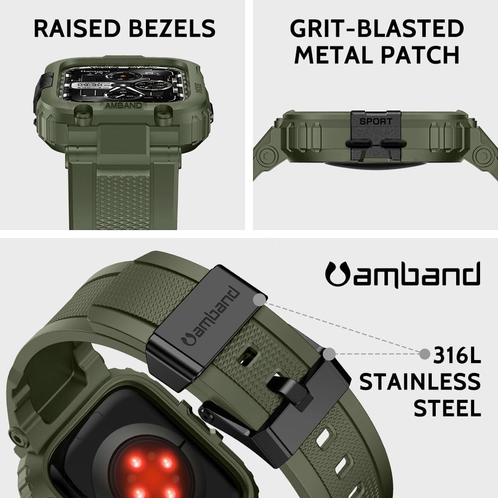 amBand M1 Rugged Sport Case & Band for Apple Watch