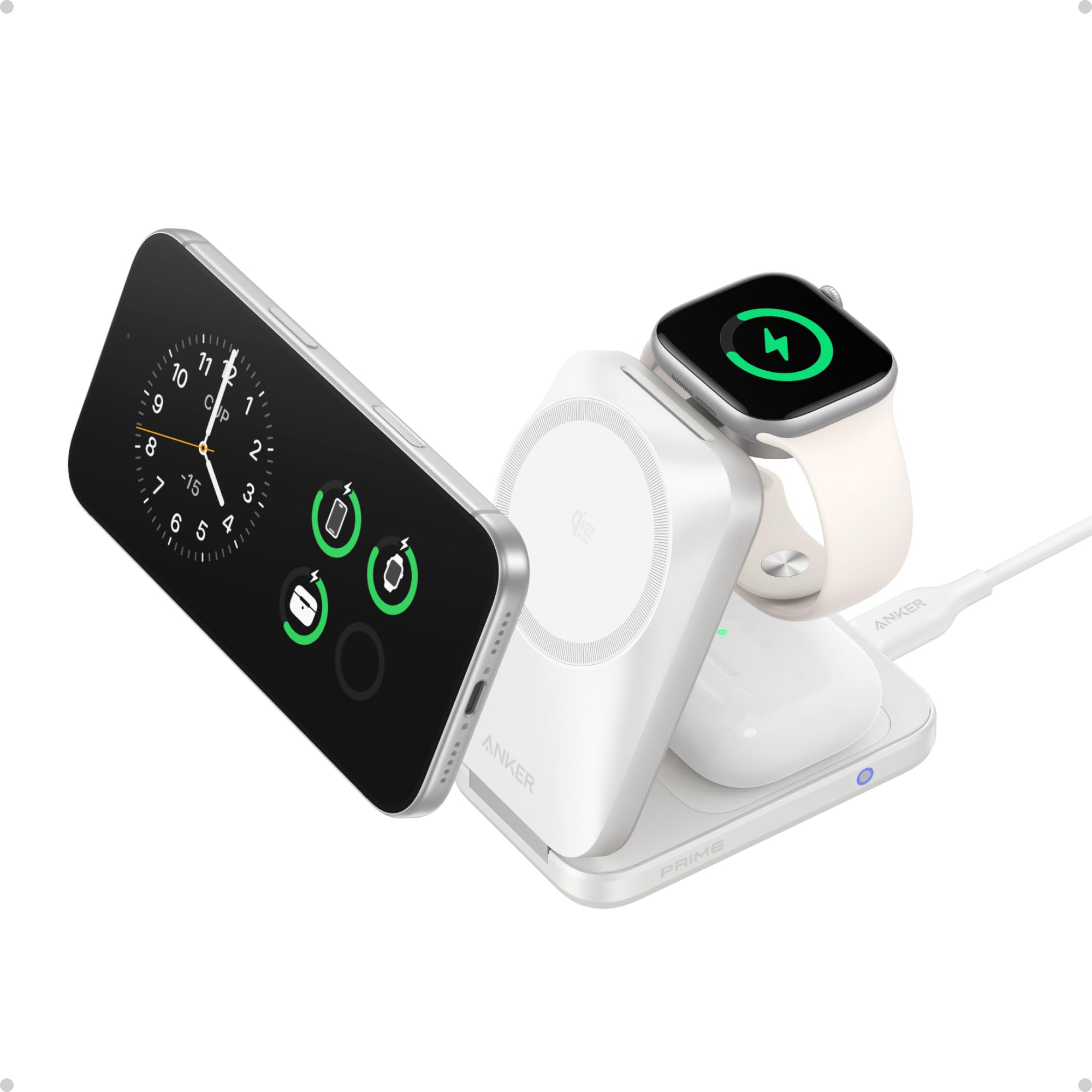Anker Prime 25W Qi2.2 3-in-1 Foldable MagSafe Charger