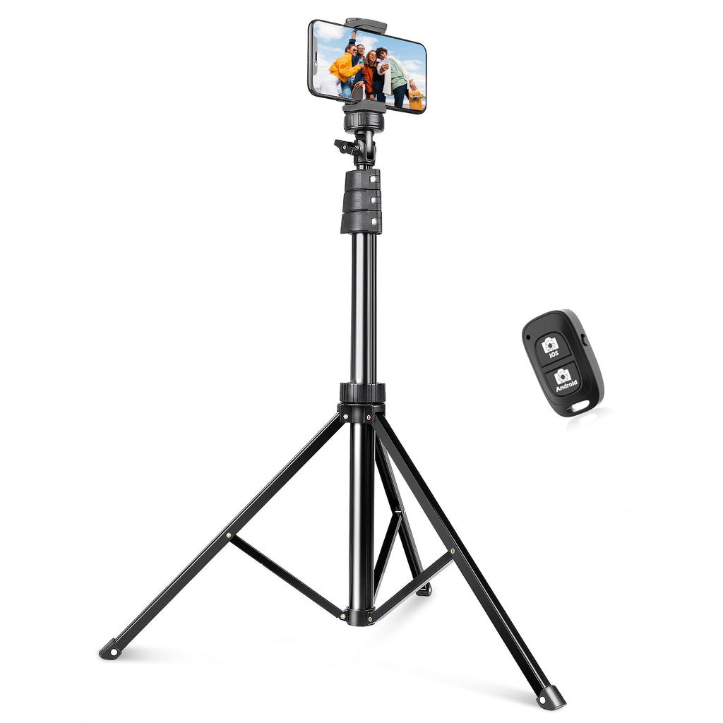 Sensyne Phone Tripod & Selfie Stick, Extendable Cell Phone Tripod Stand with Wireless Remote and Phone Holder, Compatible with iPhone Android Phone, Camera…