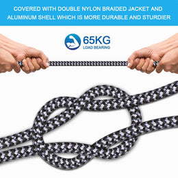 TAKAGI 3-Pack 6FT Nylon Braided Lightning Charging Cables