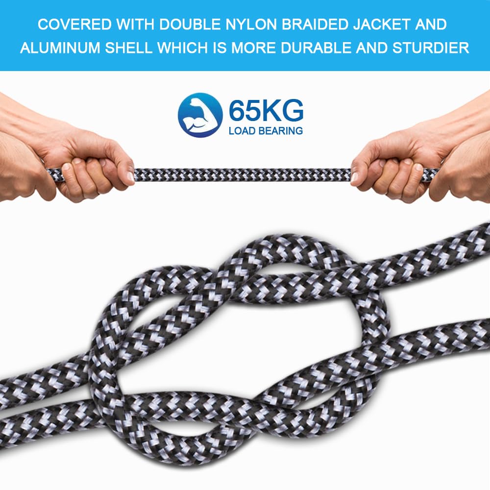 TAKAGI Phone Charger, Lightning Cable 3PACK 6FT Nylon Braided USB Charging Cable