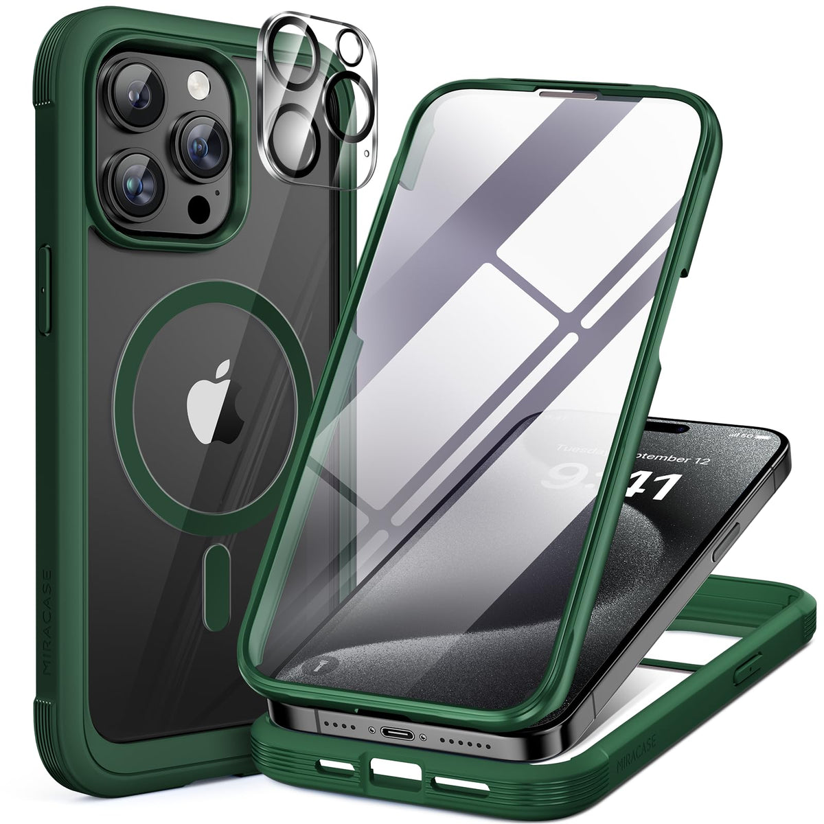 Miracase Full Body for iPhone All Series Glass Case 2026