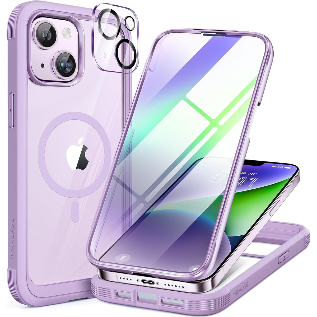 Miracase Full Body for iPhone All Series Glass Case 2026