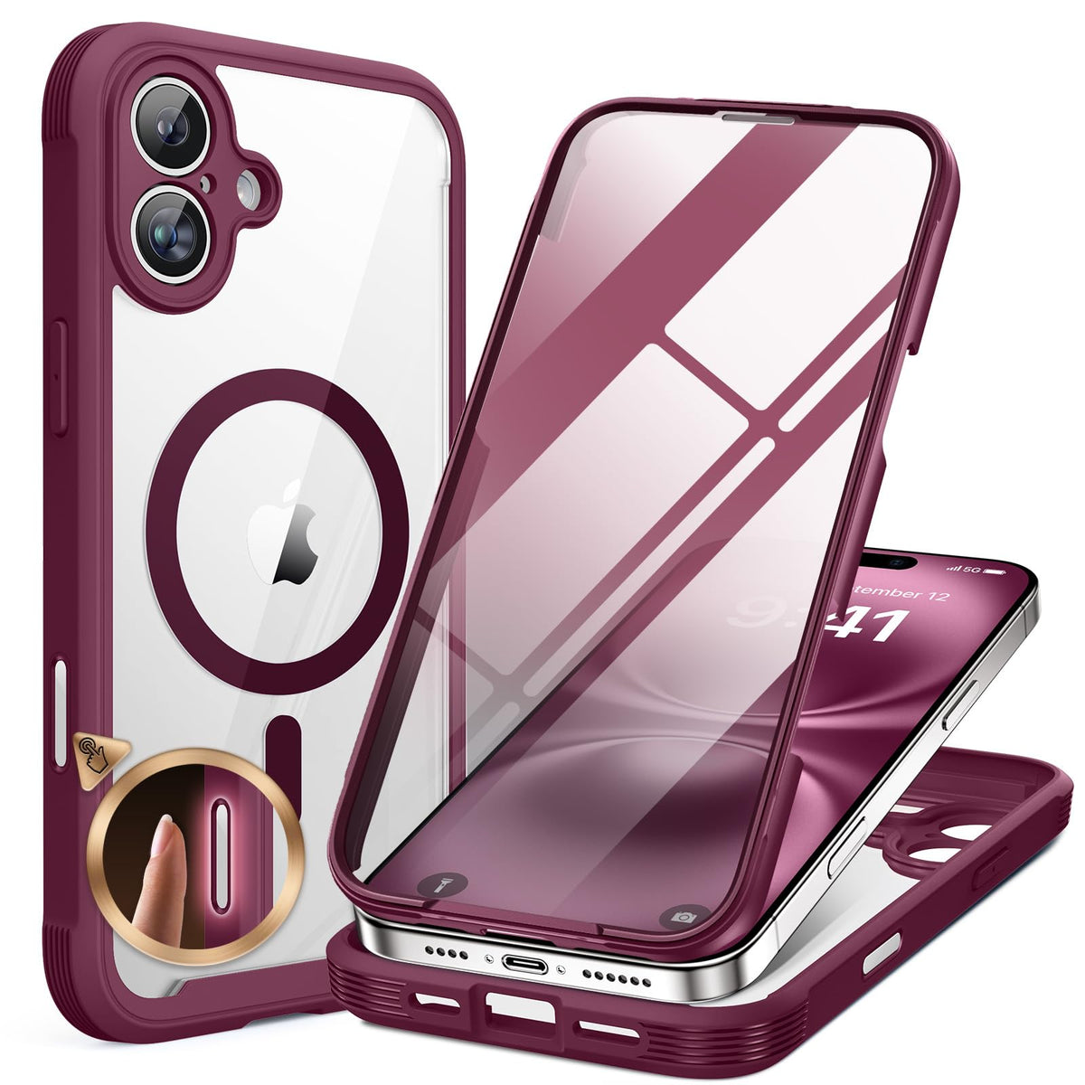 Miracase Full Body for iPhone All Series Glass Case 2026