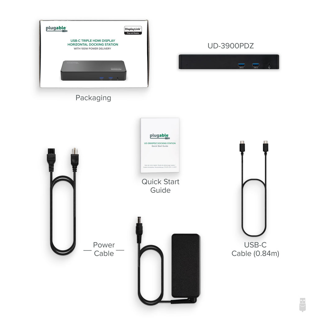 Plugable Triple Display USB-C Docking Station with 100W PD