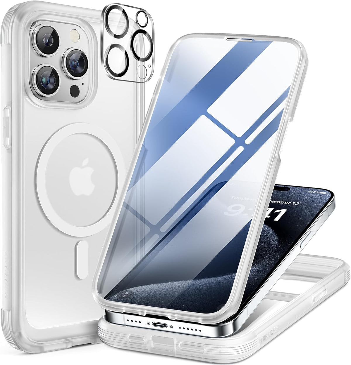 Miracase Full Body for iPhone All Series Glass Case 2026