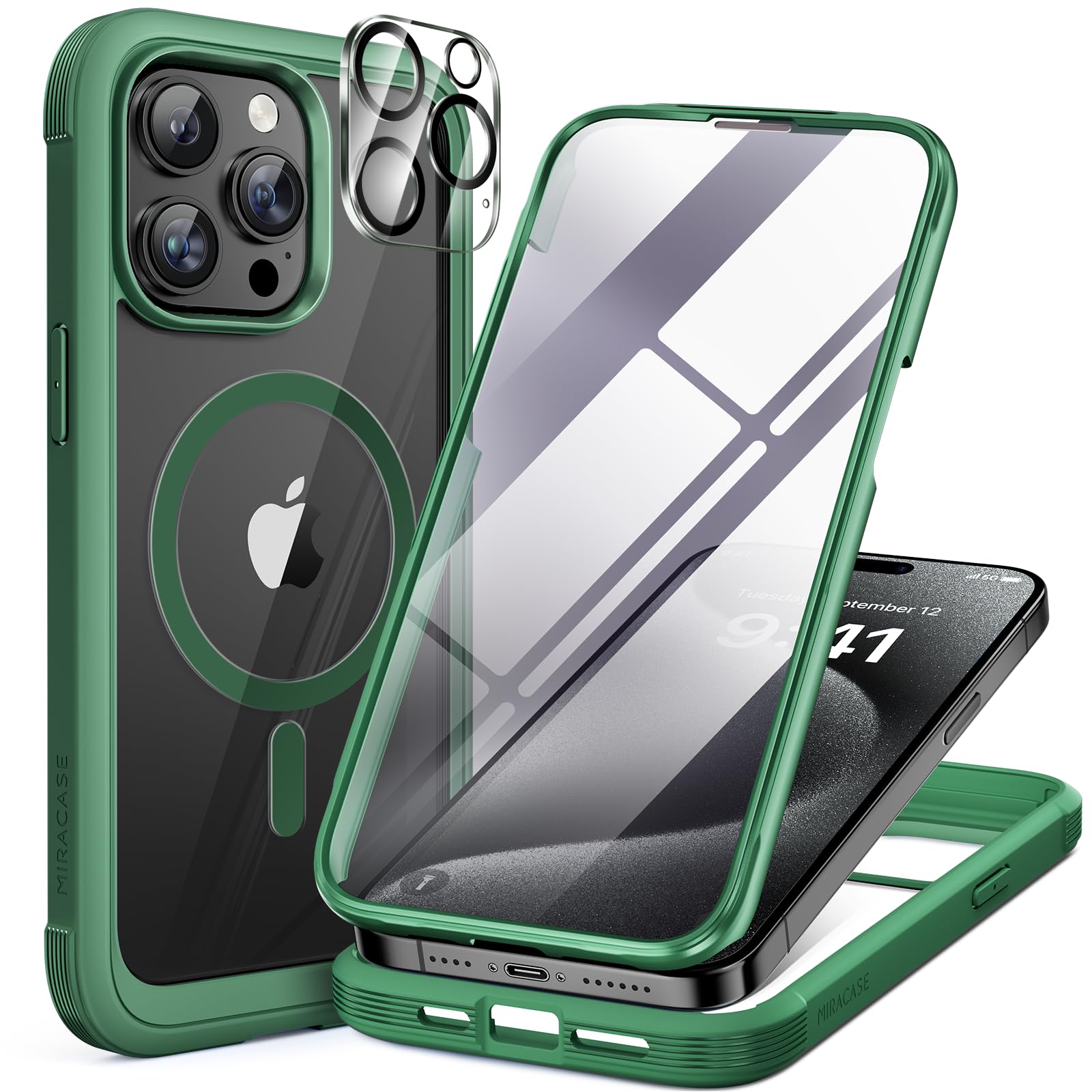 Miracase Full Body for iPhone All Series Glass Case 2026