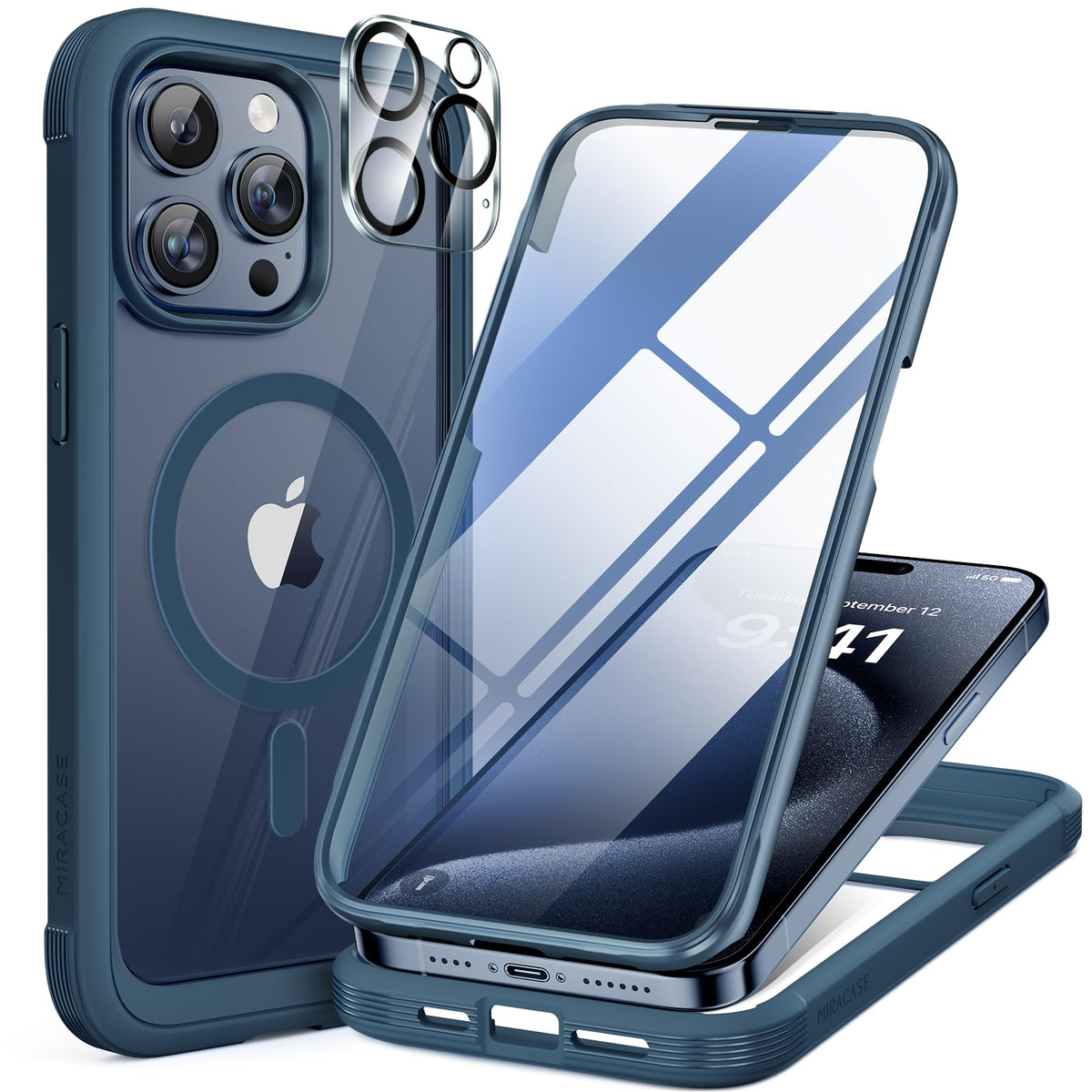 Miracase Full Body for iPhone All Series Glass Case 2026