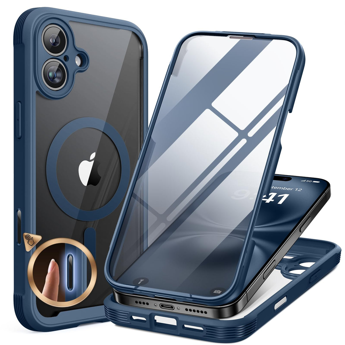 Miracase Full Body for iPhone All Series Glass Case 2026