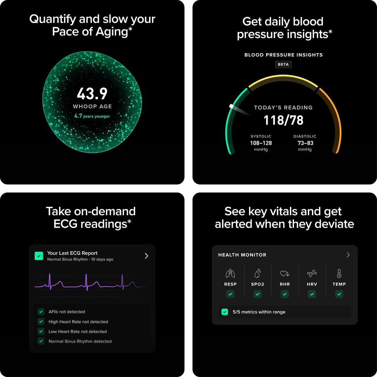 WHOOP 5.0/MG Health & Fitness Tracker with 12-Month Membership