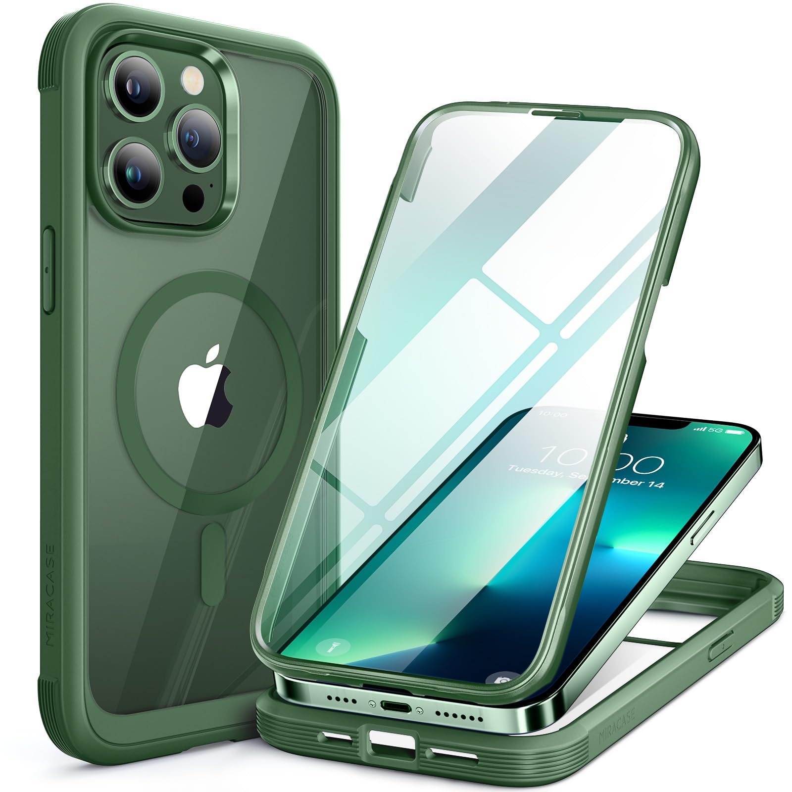 Miracase Full Body for iPhone All Series Glass Case 2026