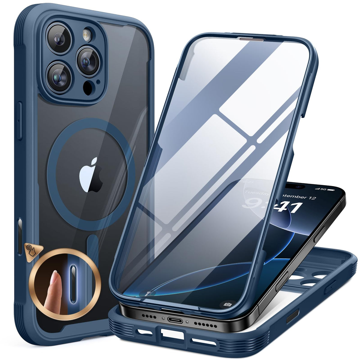 Miracase Full Body for iPhone All Series Glass Case 2026