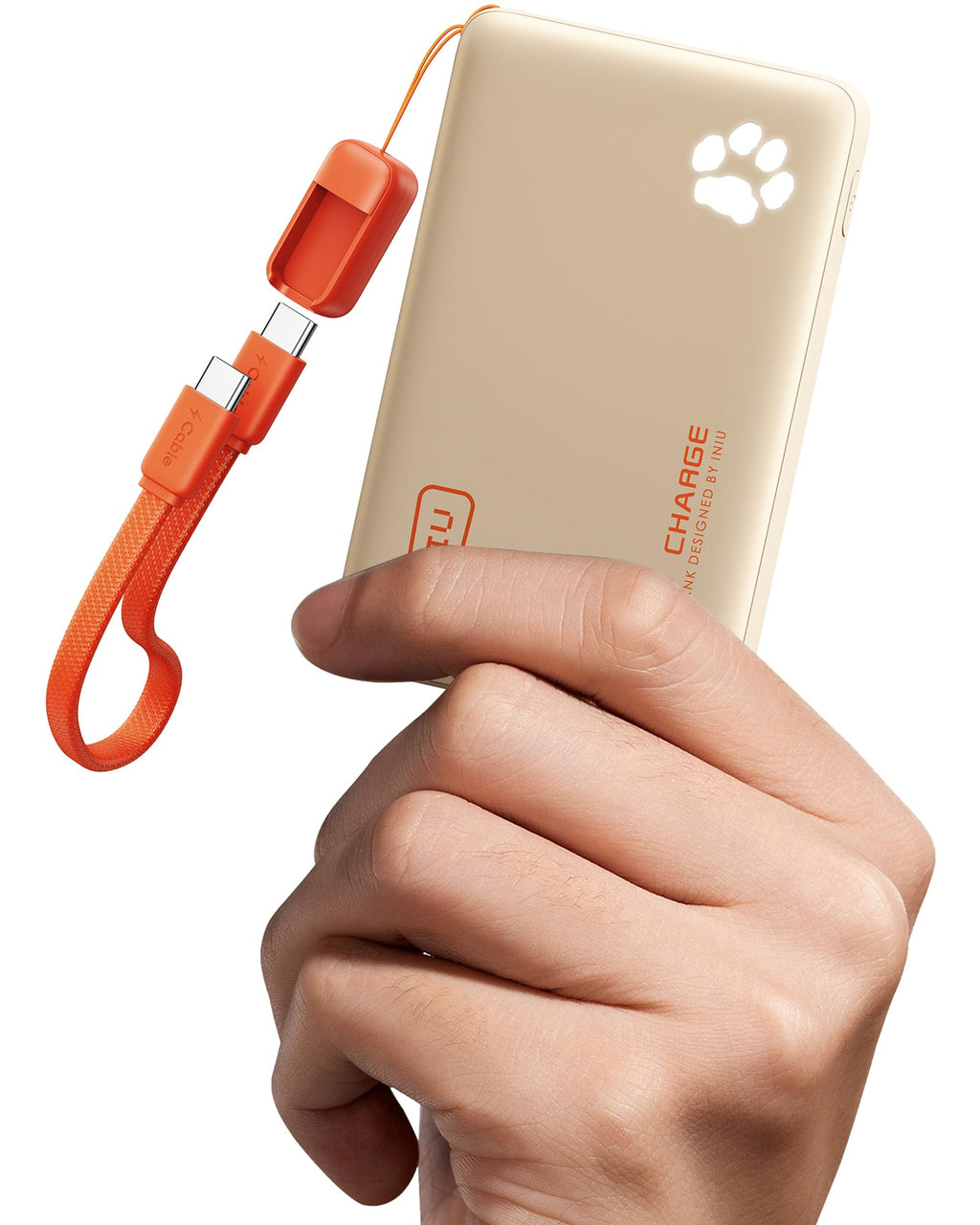 INIU Power Bank, Slimmest & Lightest PowerBank USB C Triple 10000mAh Portable Charger