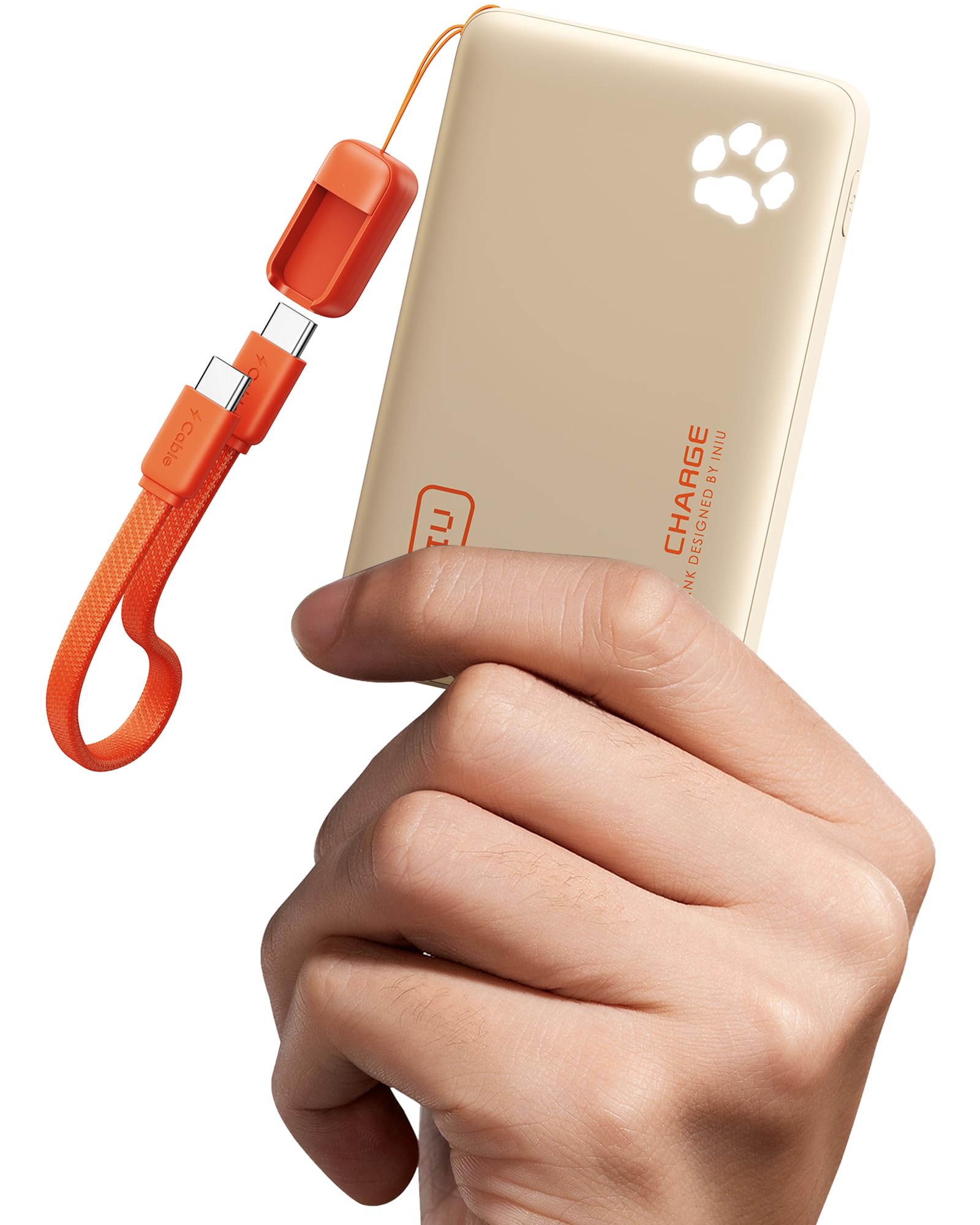 INIU Power Bank, Slimmest & Lightest PowerBank USB C Triple 10000mAh Portable Charger
