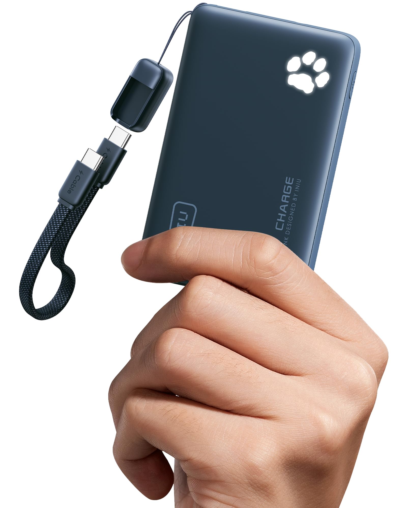 INIU 10,000mAh Slim Triple USB-C Portable Power Bank