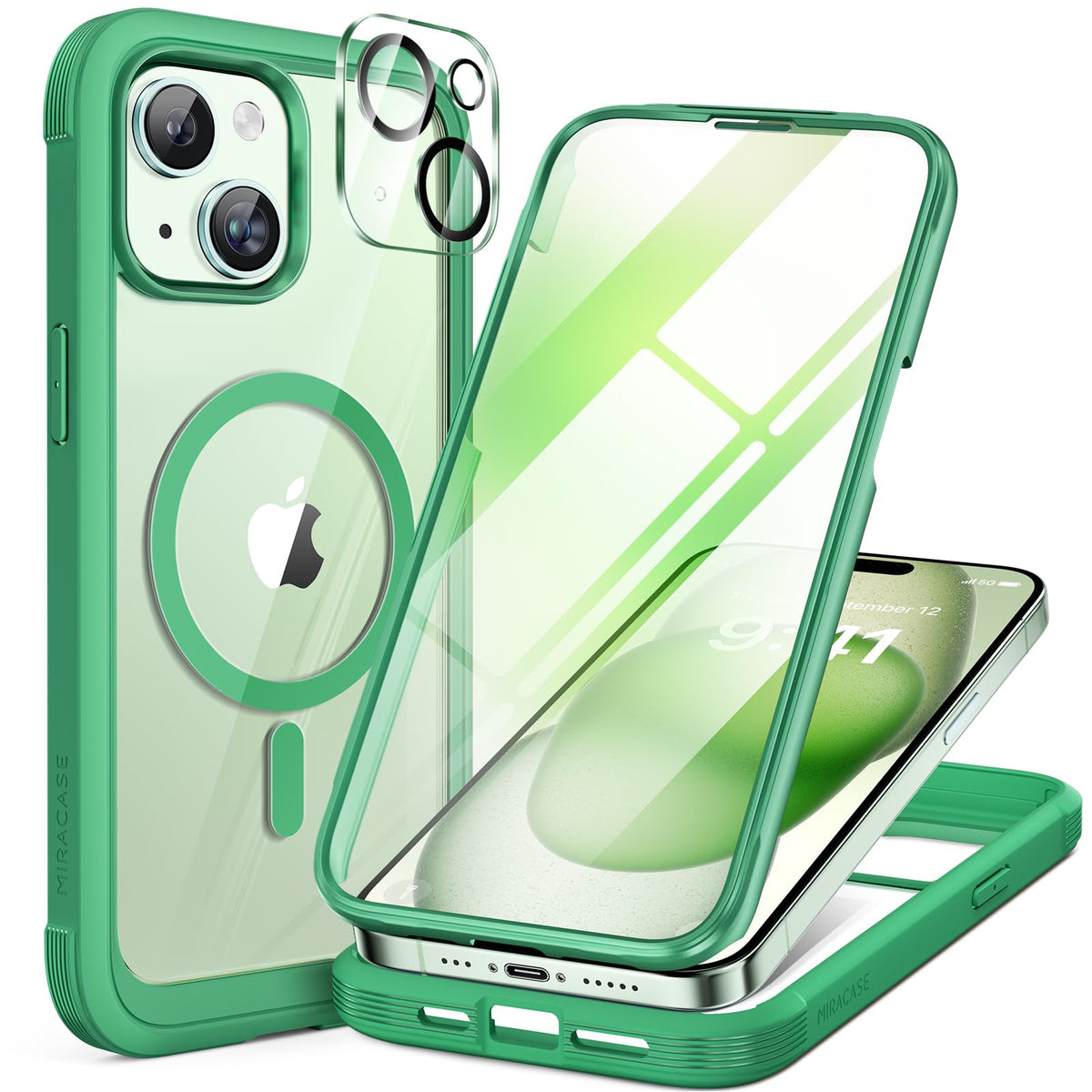 Miracase Full Body for iPhone All Series Glass Case 2026