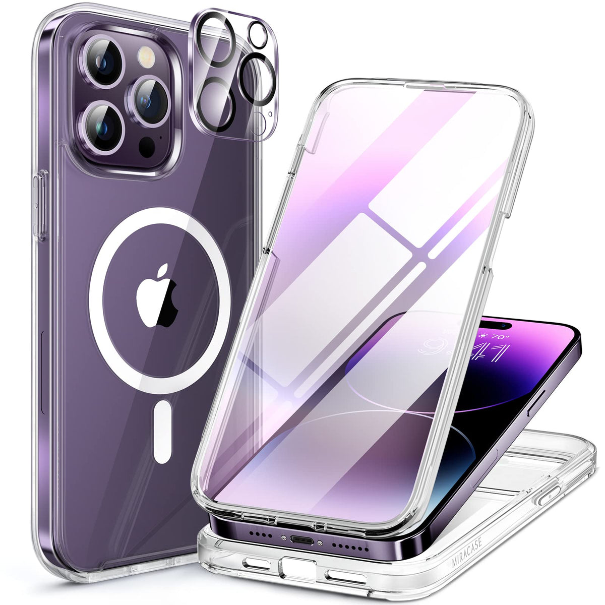 Miracase Full Body for iPhone All Series Glass Case 2026