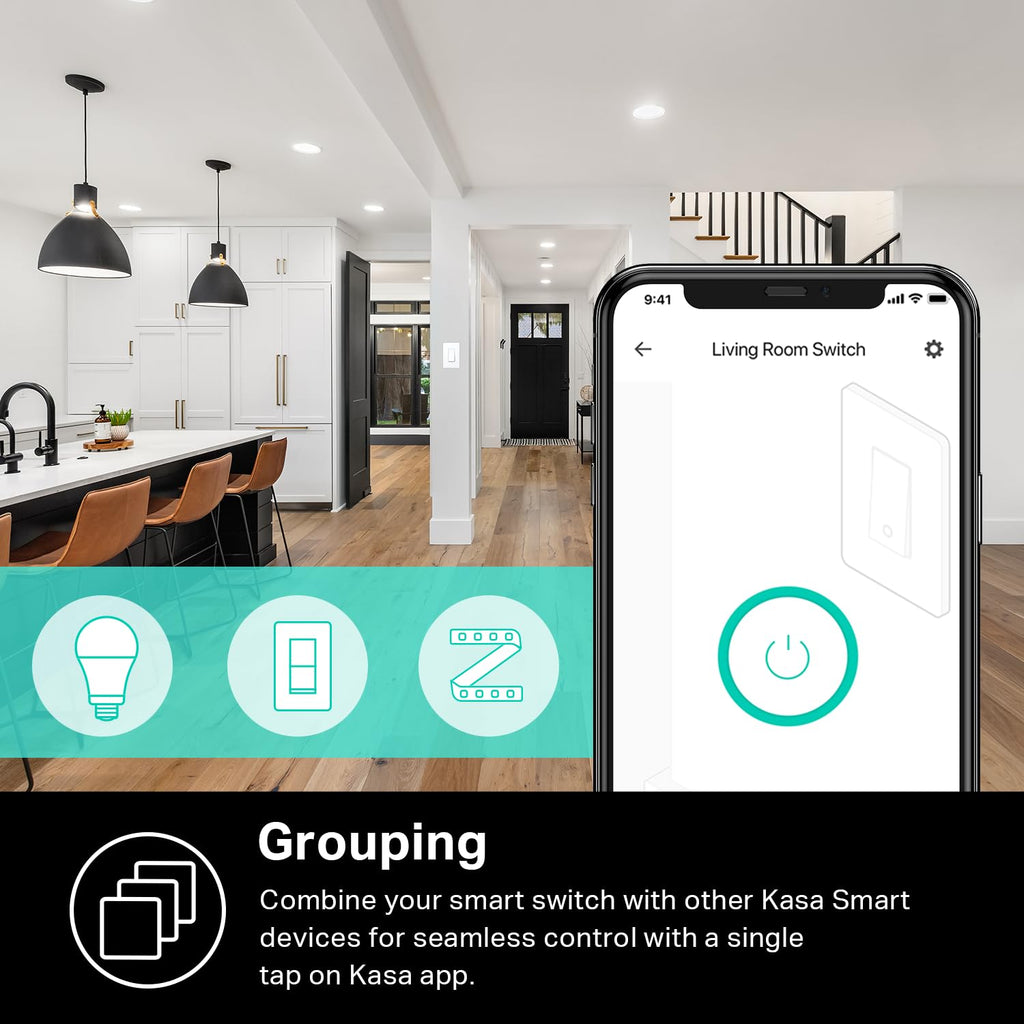 TP-Link Kasa HS200 Wi-Fi Smart Light Switch, 15A