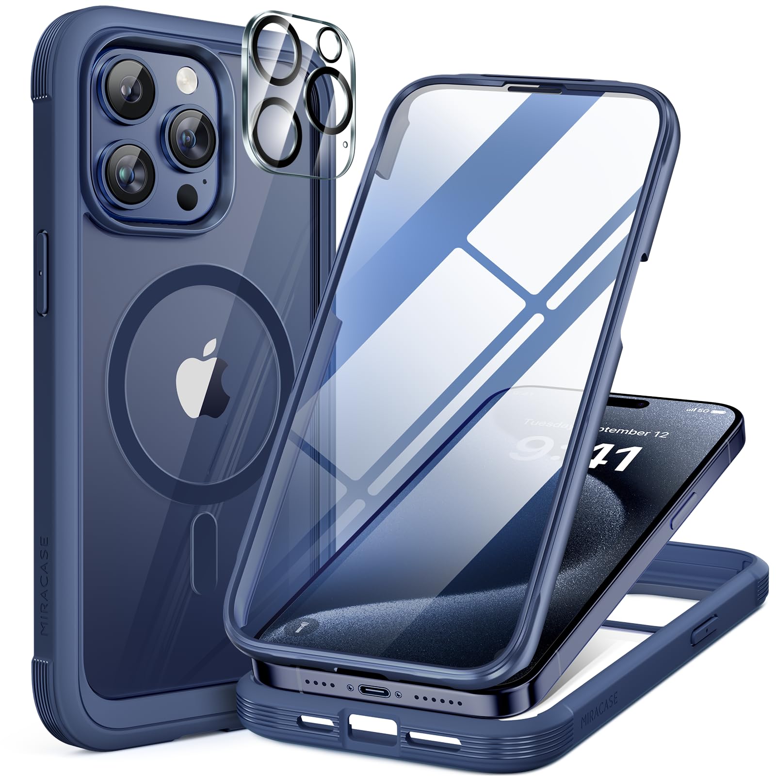 Miracase Full Body for iPhone All Series Glass Case 2026
