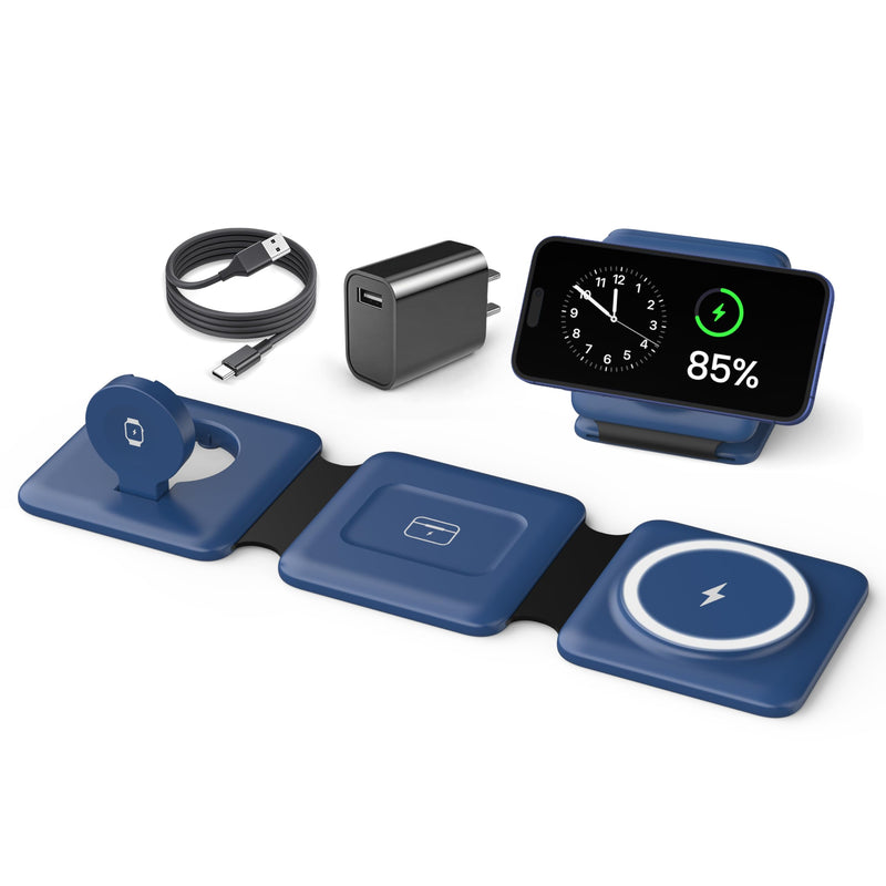 3-in-1 Foldable MagSafe Charging Station for Apple Devices