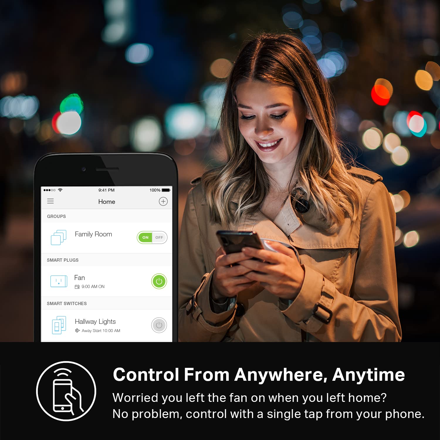 Kasa 15A Wi-Fi Smart Plug with Alexa & HomeKit Support