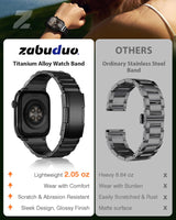 ZABUDUO Titanium Apple Watch Band for 42–49mm Models