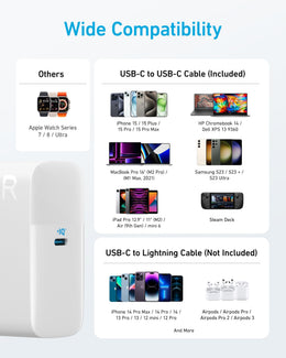 Anker 100W Compact USB-C Laptop Charger with 5ft Cable