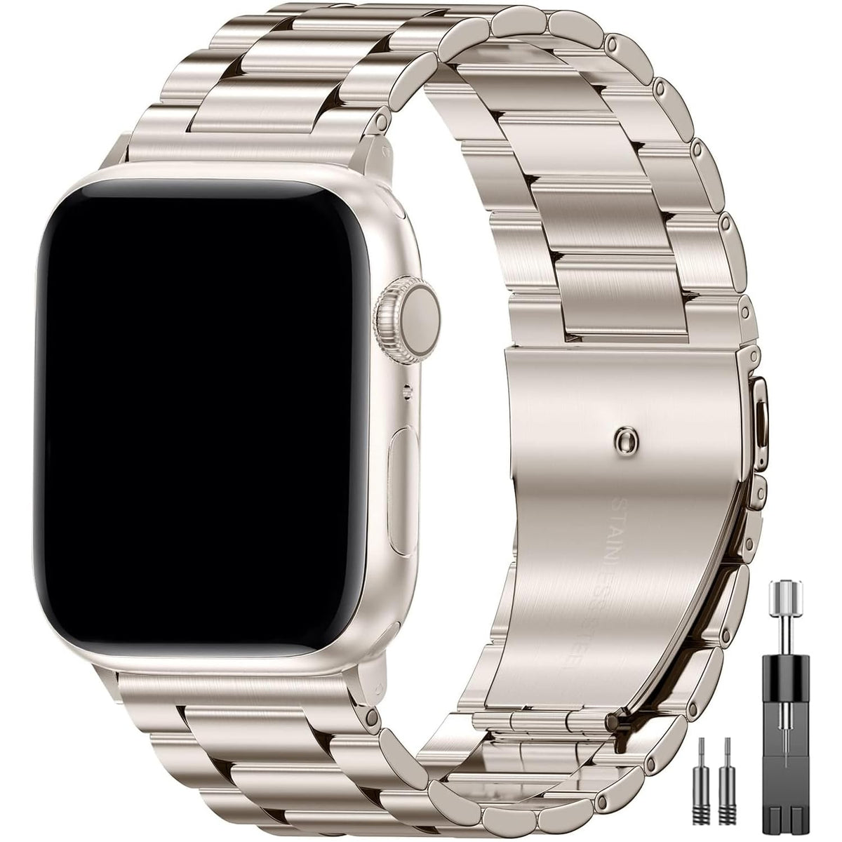 EPULY Stainless Steel Apple Watch Band for 38–49mm Models